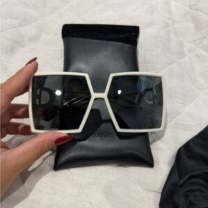 Dior Black and White Square Sunglasses